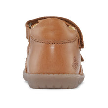 Indlæs billede til gallerivisning Begyndersandal m. velcro, Cognac