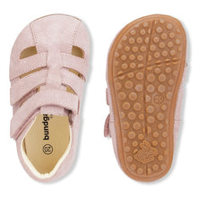 Indlæs billede til gallerivisning Begyndersandal m. velcro, Beige/sart rosa