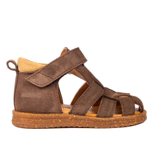 Indlæs billede til gallerivisning Begyndersandal m. velcro, Brun