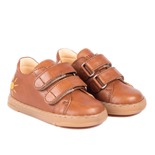 Indlæs billede til gallerivisning Begyndersko m. velcro, Cognac