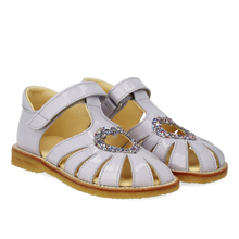 Indlæs billede til gallerivisning Sandal m. velcro, Lilla Glitter