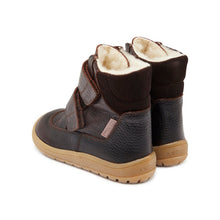 Indlæs billede til gallerivisning Angulus TEX-begynderstøvle med velcrolukning og detalje syninger/ Mørkebrun hæl