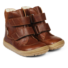 Indlæs billede til gallerivisning Angulus TEX-begynderstøvle med dobbelt velcrolukning og detalje syninger/ Cognac