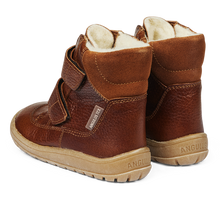 Indlæs billede til gallerivisning Angulus TEX-begynderstøvle med dobbelt velcrolukning og detalje syninger/ Cognac hæl