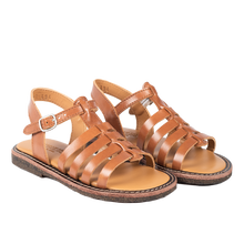 Indlæs billede til gallerivisning Sandal m. spænde, Cognac