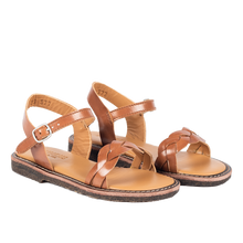 Indlæs billede til gallerivisning Sandal m. spænde, Cognac
