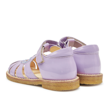 Indlæs billede til gallerivisning Sandal m. velcro, Lilla Glitter