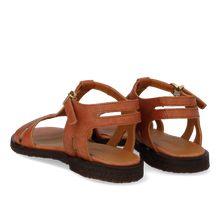 Indlæs billede til gallerivisning Sandal m. spænde, Cognac