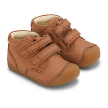 Indlæs billede til gallerivisning Begyndersko m. velcro, Cognac