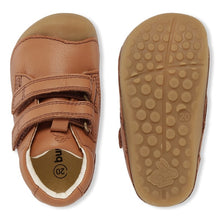 Indlæs billede til gallerivisning Begyndersko m. velcro, Cognac