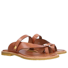 Indlæs billede til gallerivisning Sandal m. spænde, Cognac