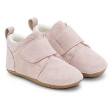 Indlæs billede til gallerivisning Uld-hjemmesko m. velcro, Rose