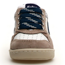 Indlæs billede til gallerivisning Naturino begyndersko med snørelukning/ Beige/Navy/Hvid front