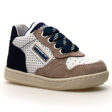 Indlæs billede til gallerivisning Naturino begyndersko med snørelukning/ Beige/Navy/Hvid