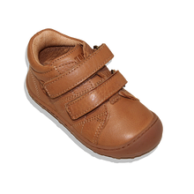 Indlæs billede til gallerivisning Begyndersko m. velcro, Cognac