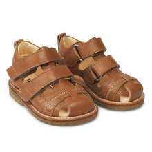 Indlæs billede til gallerivisning Begyndersandal m. velcro, Cognac