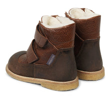Indlæs billede til gallerivisning TEX-støvle m. velcro, Cognac/mørkebrun