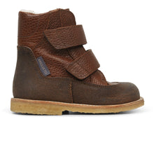 Indlæs billede til gallerivisning TEX-støvle m. velcro, Cognac/mørkebrun
