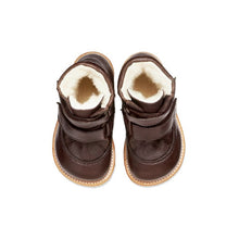 Indlæs billede til gallerivisning Angulus TEX-støvle med dobbelt velcrolukning/ Mørkebrun top