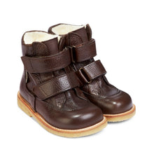 Indlæs billede til gallerivisning Angulus TEX-støvle med dobbelt velcrolukning/ Mørkebrun