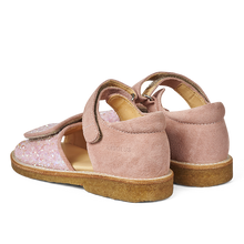Indlæs billede til gallerivisning Sandal m. velcro, Peach glitter