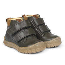 Indlæs billede til gallerivisning Angulus begynder TEX-sko med dobbelt velcrolukning/ Oliven