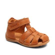 Indlæs billede til gallerivisning Begyndersandal m. velcro, Cognac