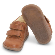 Indlæs billede til gallerivisning Begyndersko m. velcro, Cognac