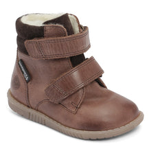 Indlæs billede til gallerivisning Bundgaard TEX-støvle med dobbelt velcrolukning og uldfoer/ Brun side