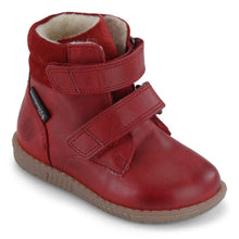 Indlæs billede til gallerivisning Bundgaard TEX-støvle med dobbelt velcrolukning og uldfoer/ Rød side