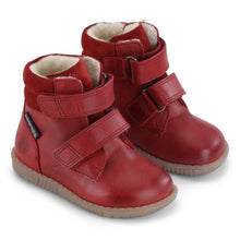 Indlæs billede til gallerivisning Bundgaard TEX-støvle med dobbelt velcrolukning og uldfoer/ Rød