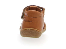 Indlæs billede til gallerivisning Naturino begyndersandal med velcrolukning/ Cognac hæl