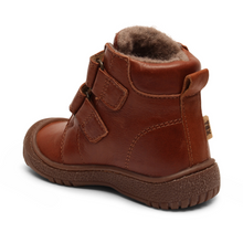 Indlæs billede til gallerivisning Bisgaard begynder TEX-støvle med dobbelt velcrolukning/ Cognac hæl