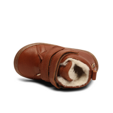 Indlæs billede til gallerivisning Bisgaard begynder TEX-støvle med dobbelt velcrolukning/ Brun top