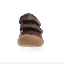 Indlæs billede til gallerivisning Naturino begyndersko med dobbelt velcrolukning/ Mørkebrun front