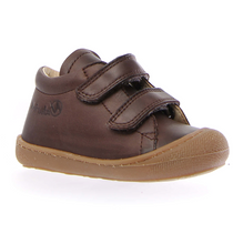 Indlæs billede til gallerivisning Naturino begyndersko med dobbelt velcrolukning/ Mørkebrun
