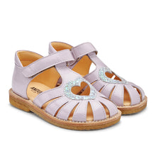 Indlæs billede til gallerivisning Sandal m. velcro, Lavendel Glitter