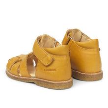 Indlæs billede til gallerivisning Angulus begyndersandal med velcrolukning/ Gul bag
