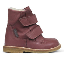 Indlæs billede til gallerivisning Angulus TEX-støvle med dobbelt velcrolukning/ Mørk rosa side