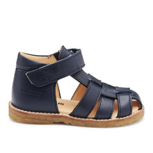 Indlæs billede til gallerivisning Angulus begyndersandal med velcrolukning/ Navy side
