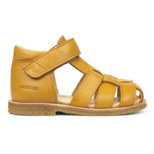 Indlæs billede til gallerivisning Angulus begyndersandal med velcrolukning/ Gul side
