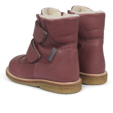 Indlæs billede til gallerivisning Angulus TEX-støvle med dobbelt velcrolukning/ Mørk rosa hæl