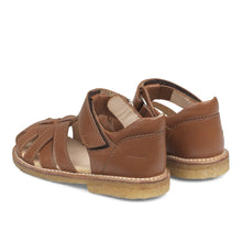 Indlæs billede til gallerivisning Sandal m. velcro, Cognac