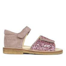 Indlæs billede til gallerivisning Sandal m. velcro, Rosa glitter