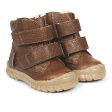 Indlæs billede til gallerivisning Angulus begynder TEX-støvle med velcrolukning og ekstra tåbeskyttelse/ Cognac