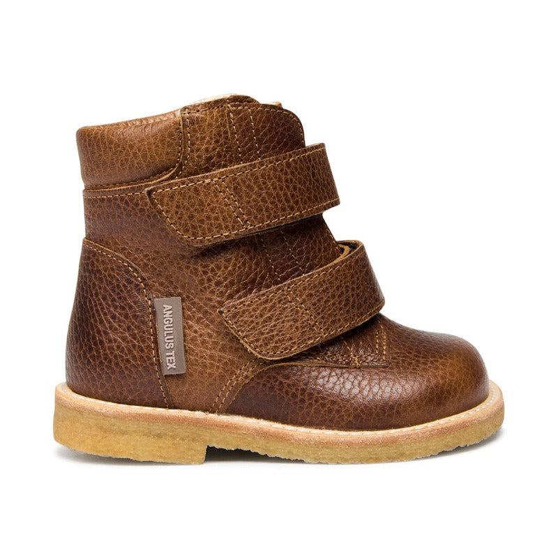 Angulus TEX-støvle med dobbelt velcrolukning/ Brun – sko