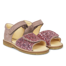 Indlæs billede til gallerivisning Sandal m. velcro, Rosa glitter