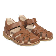Indlæs billede til gallerivisning Sandal m. velcro, Cognac
