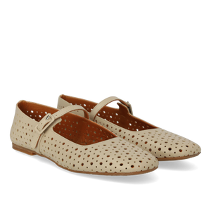 Sandal m. spænde, Beige