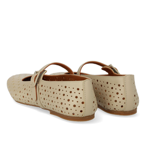 Sandal m. spænde, Beige